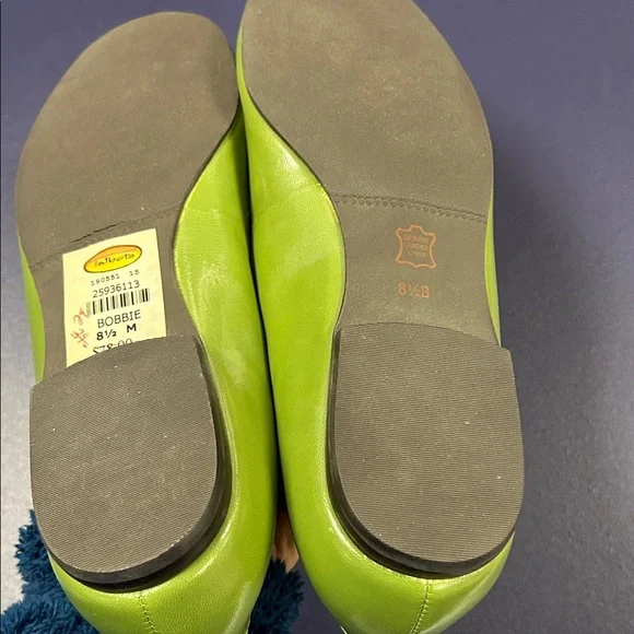 Talbots Lime Green Leather Ballet Flats - Picture 6 of 6